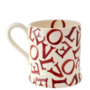 Emma Bridgewater L.O.V.E Polka Red Half Pint Mug